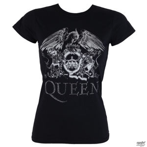Tričko metal ROCK OFF Queen Logo černá L