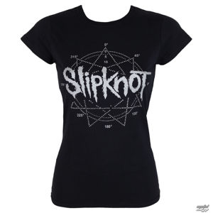 Tričko metal ROCK OFF Slipknot Logo Star černá XL