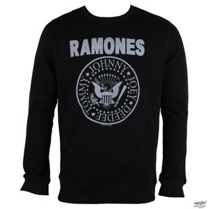mikina bez kapuce AMPLIFIED Ramones LOGO černá S