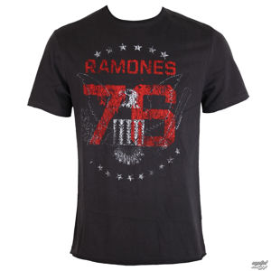 Tričko metal AMPLIFIED Ramones Charcoal černá šedá XXL
