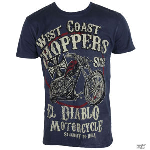 tričko West Coast Choppers WCC EL DIABLO černá modrá 3XL