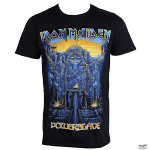 Tričko metal ROCK OFF Iron Maiden Dark Ink Powerslaves černá S