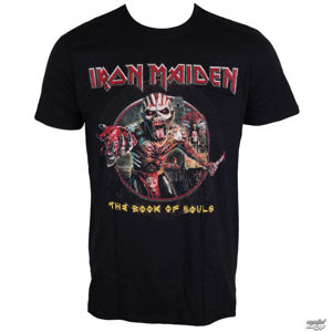 Tričko metal ROCK OFF Iron Maiden Book Of Souls černá XL