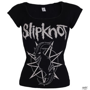 Tričko metal ROCK OFF Slipknot Goat Star Logo černá S