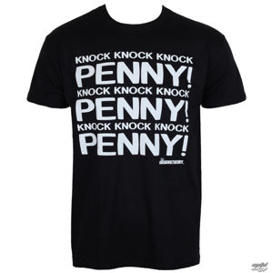 tričko HYBRIS The Big Bang Theory Penny, Knock Knock Knock černá L