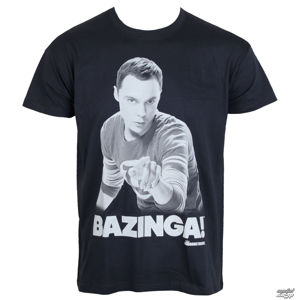 tričko HYBRIS The Big Bang Theory Sheldon Says BAZINGA! černá S