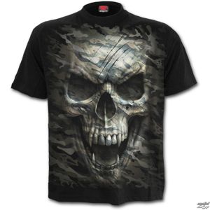 tričko SPIRAL CAMO-SKULL černá
