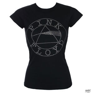 Tričko metal ROCK OFF Pink Floyd Circle Logo Diamante černá M