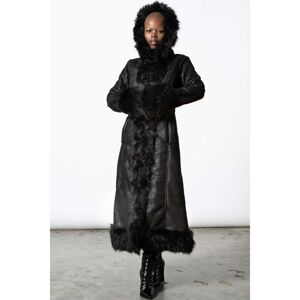 kabát dámský KILLSTAR - Empress Faux-Fur - Black - KSRA003997