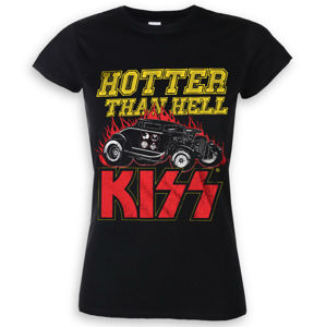 Tričko metal HYBRIS Kiss Hotter Than Hell černá