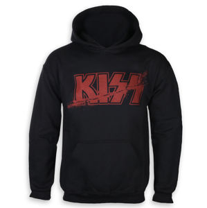 mikina s kapucí ROCK OFF Kiss Slashed Logo černá XXL