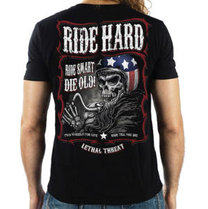 tričko hardcore LETHAL THREAT RIDE HARD černá