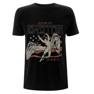 Tričko metal NNM Led Zeppelin US 1975 Tour Flag černá L