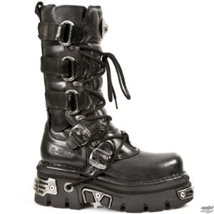 boty kožené NEW ROCK Girdle Boots (474-S1) Black černá 40