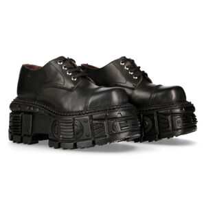boty kožené NEW ROCK CRUST NEGRO černá 37