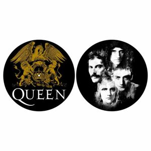 podložka na gramofon (set 2 ks) Queen - Crest & Faces - RAZAMATAZ - SM029