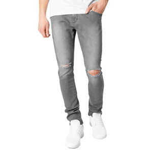 kalhoty jeans URBAN CLASSICS Slim Fit Knee Cut Denim 34