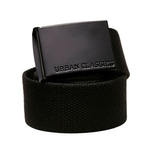 pásek URBAN CLASSICS -  Coloured Buckle Canvas - black - TB4037 L/XL