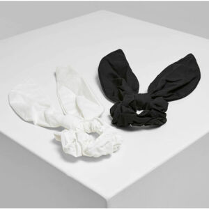 gumka do vlasů URBAN CLASSICS - Scrunchies With XXL - TB5127 - black/white