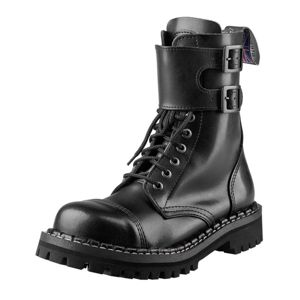 boty kožené STEADY´S 10 dírkové černá 41