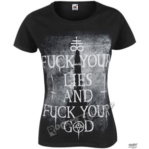 tričko hardcore AMENOMEN FUCK YOUR LIES černá XL