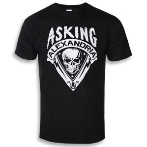 Tričko metal ROCK OFF Asking Alexandria Skull Shield černá S