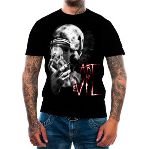tričko ART BY EVIL Andrey Skull 2 černá