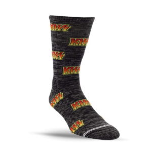 ponožky PERRI´S SOCK - KISS - ALL OVER LOGO - CHARCOAL MIX - KSA301-036 L