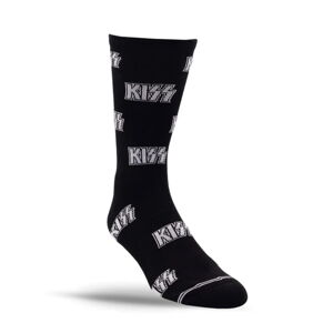 ponožky PERRI´S SOCK - KISS - ALL OVER LOGO - BLACK - KSA301-001 L
