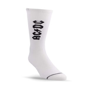ponožky PERRI´S SOCK - AC/DC - LIGHTINING STRIKES CREW - WHITE - ACA301-100 L