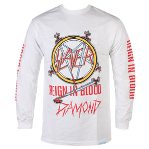 tričko pánské s dlouhým rukávem SLAYER - DIAMOND - Reign In Blood - White - WHT_B20DMPC305S XL