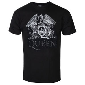 Tričko metal ROCK OFF Queen Crest Logo černá S