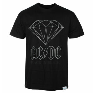 Tričko metal DIAMOND AC-DC Back In Black černá S