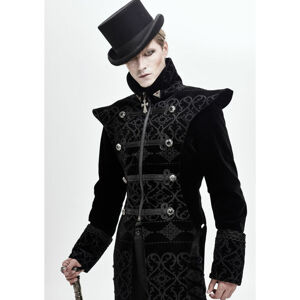 kabát DEVIL FASHION Bodom Gothic Floral Velvet Coat With Slit XXL