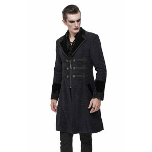 kabát DEVIL FASHION Master Of Death Gothic Fur Collar L
