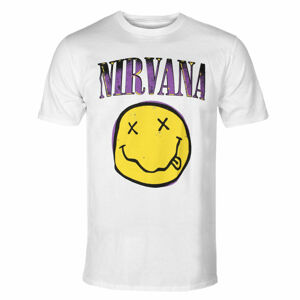 tričko pánské Nirvana - Xerox Smiley Pink - ROCK OFF - NIRVTS15MW S