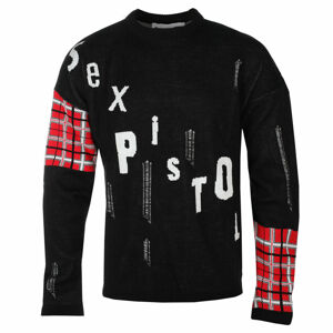 svetr pánský Sex Pistols - Distressed Tartan Logo- ROCK OFF - SPSWT01MB XXL