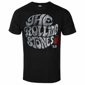 tričko pánské Rolling Stones - Swirl Logo '82 - Black ECO - ROCK OFF - RSECOTS01MB M