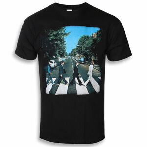 Tričko metal ROCK OFF Beatles Abbey Road černá S