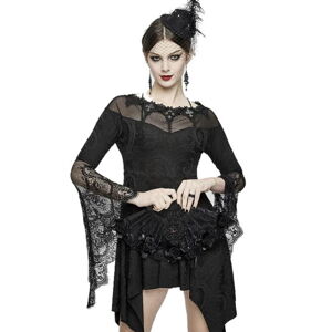 šaty DEVIL FASHION Morticia Gothic Knitted XS-M