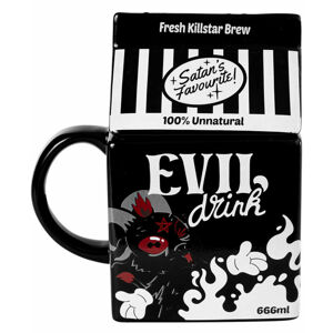 hrnek KILLSTAR - Evil Drink Mug With Lid - BLACK - KSRA004539
