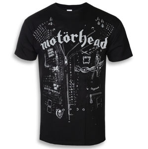 Tričko metal ROCK OFF Motörhead Leather Jacket černá S