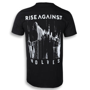 Tričko metal KINGS ROAD Rise Against Wolves Pocket černá