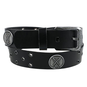 opasek s kovem Leather & Steel Fashion Black 110
