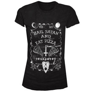 tričko BLACK CRAFT Hail Satan Eat Pizza černá L