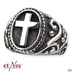 prsten ETNOX - Black Ornament Cross - SR1165 59