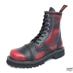 boty kožené KMM černá červená 44