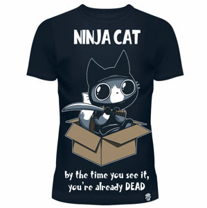 tričko dámské Cupcake Cult - NINJA CAT - BLACK - POI897 XL
