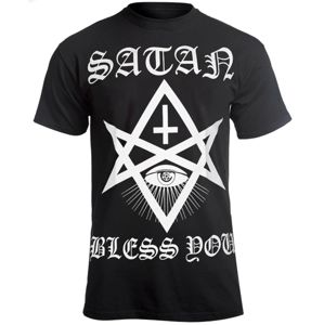 tričko hardcore AMENOMEN SATAN BLESS YOU černá XL