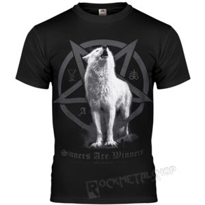 tričko hardcore AMENOMEN WHITE WOLF černá XXL